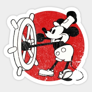 Steamboat Willie -- Retro Design Sticker
